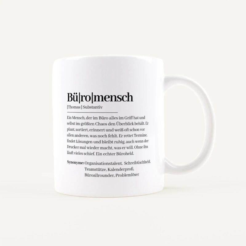 Bild von   tasse definition bueromensch wjpg | Individuelle 🎁 persönliche 🎁 personalisierte Geschenke bedruckt ▪ bestickt ▪ graviert