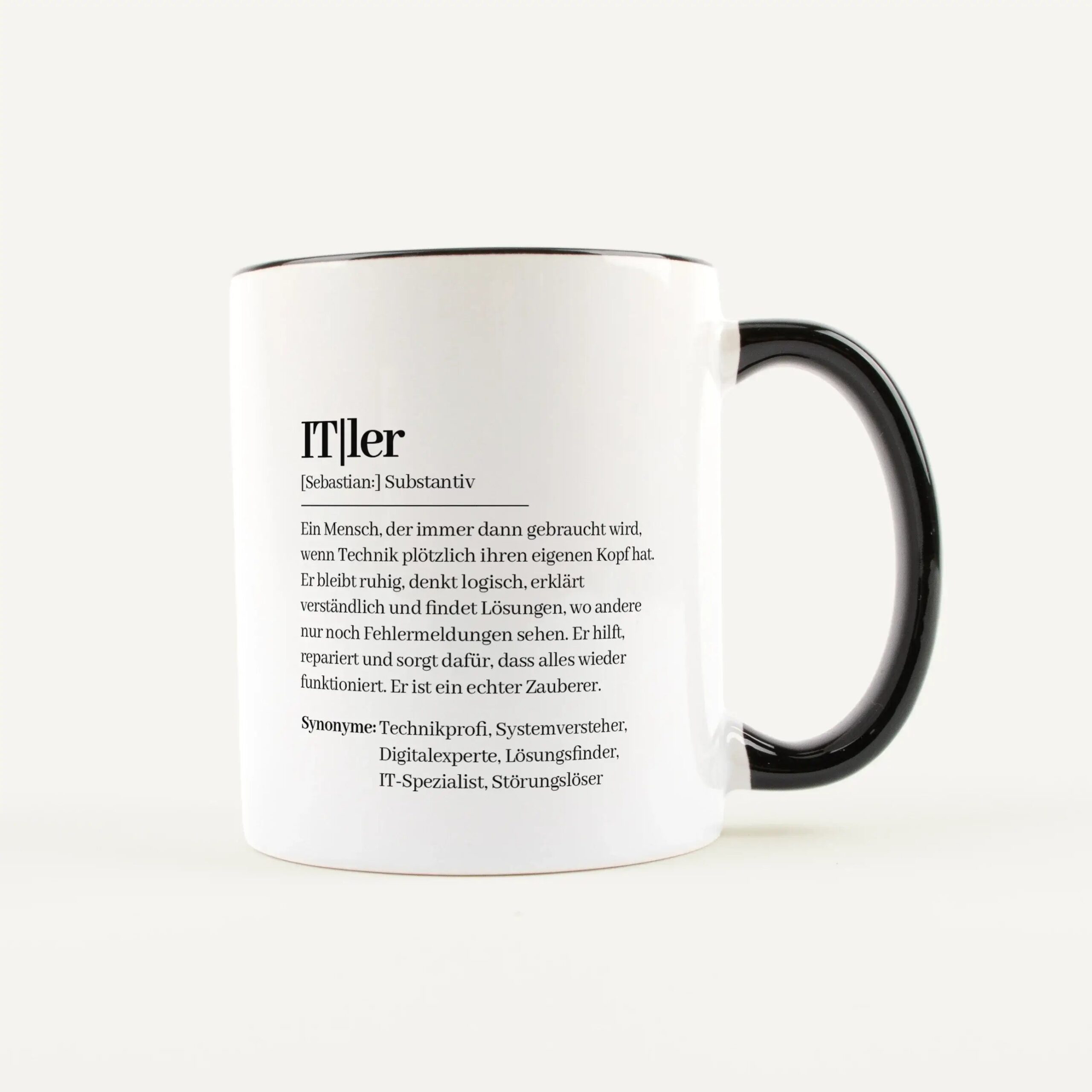 Tasse Definition ITler Weiß / Schwarz