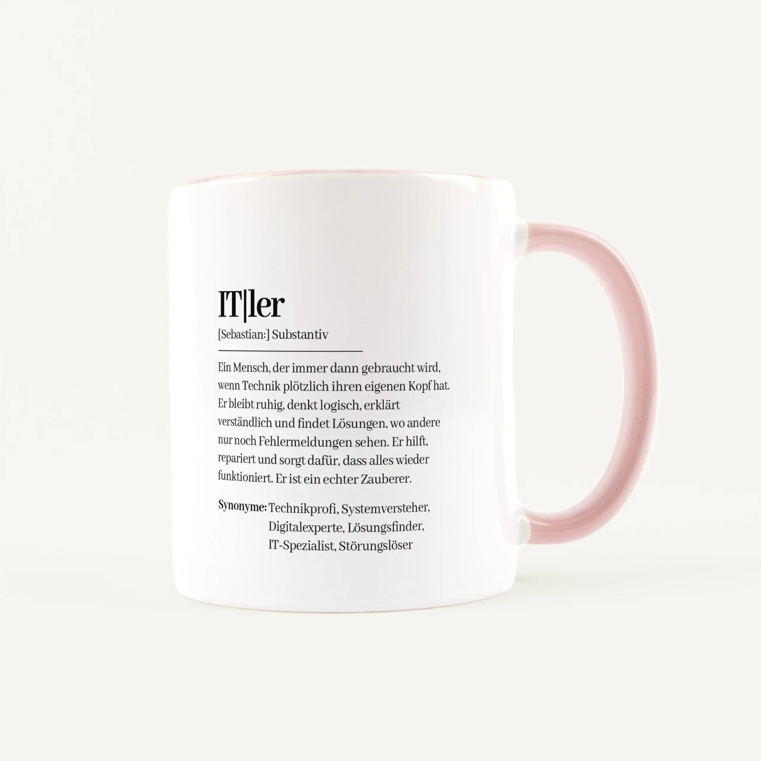 Tasse Definition ITler Weiß / Rosa