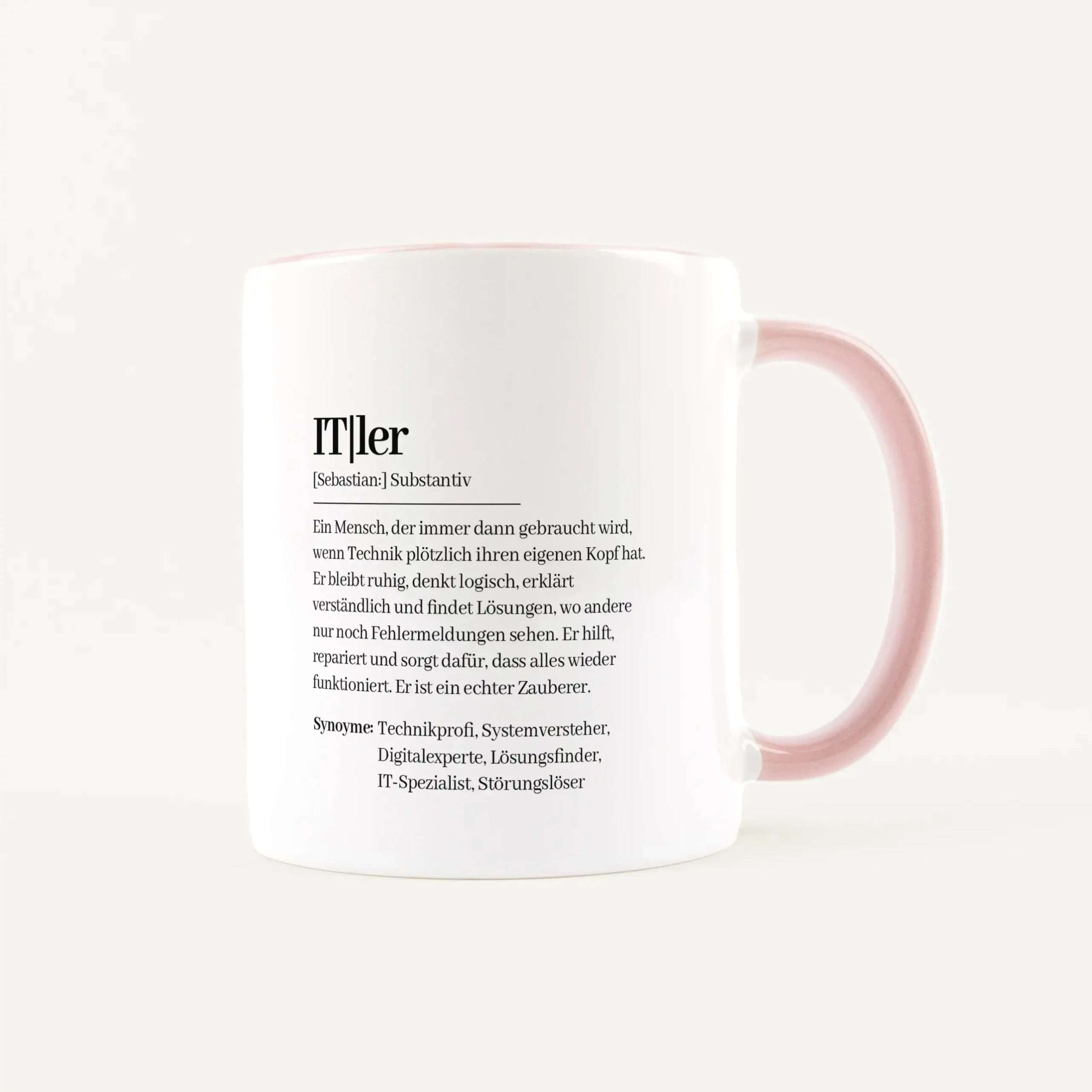 Tasse Definition ITler Weiß / Rosa