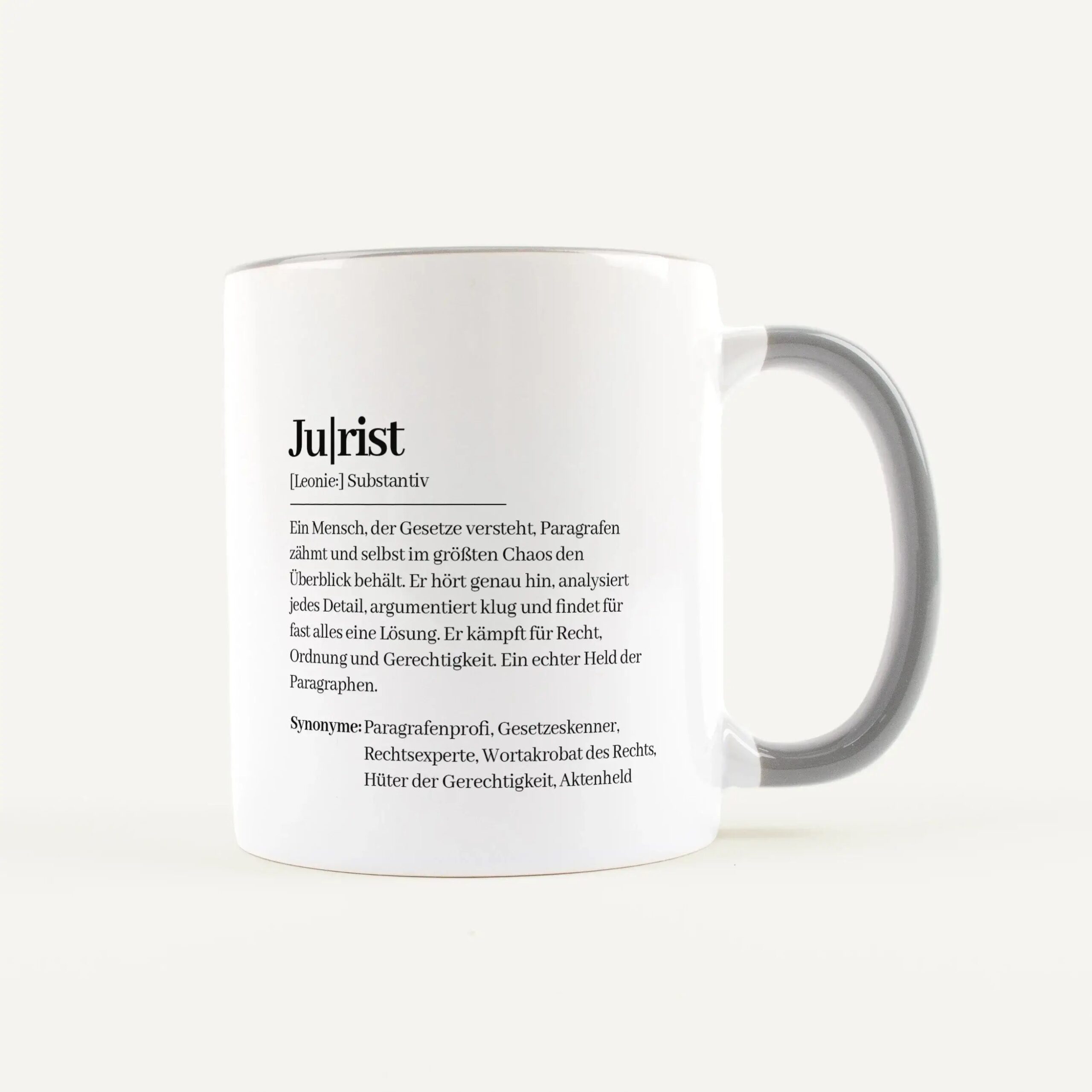Tasse Definition Jurist Weiß / Grau