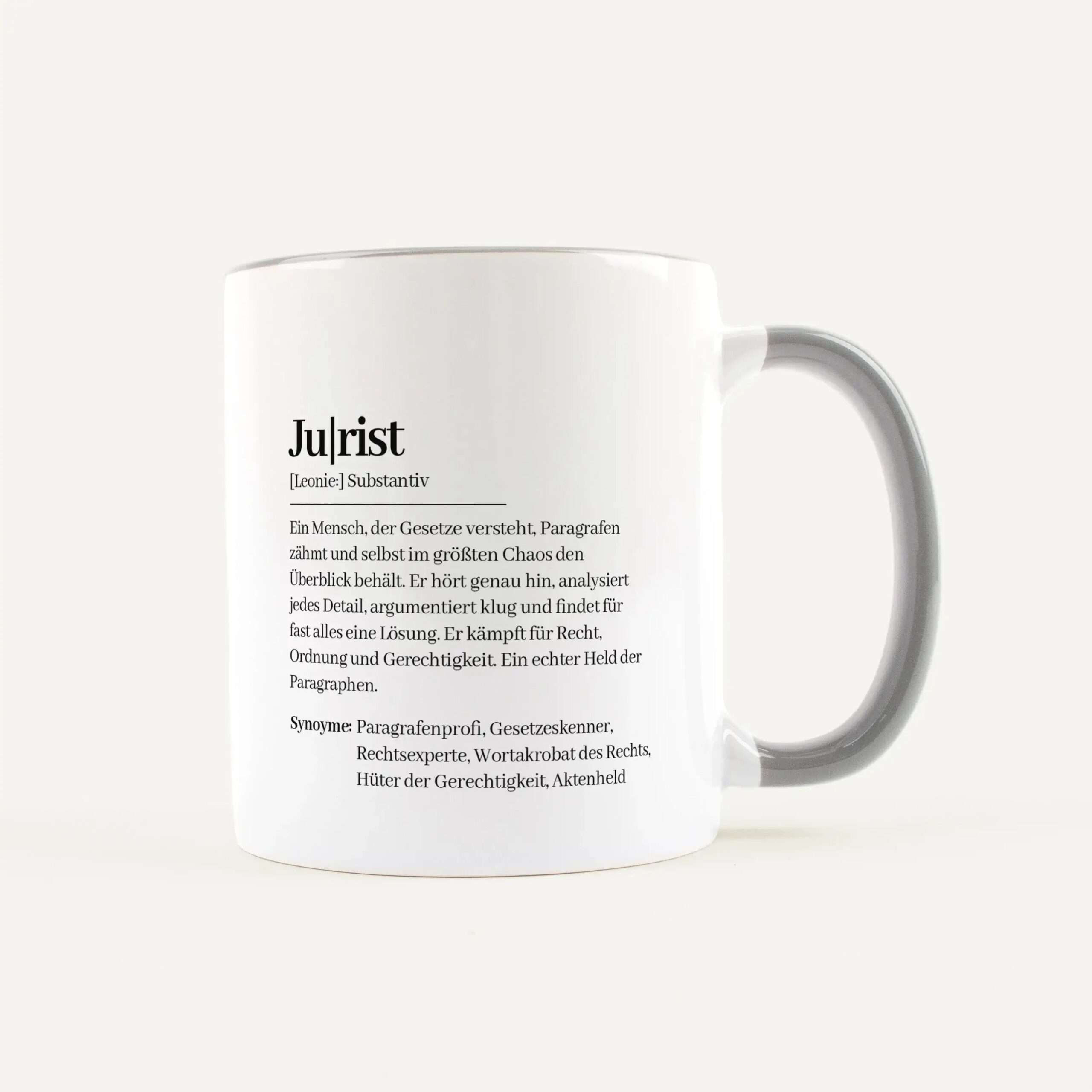 Tasse Definition Jurist Weiß / Grau