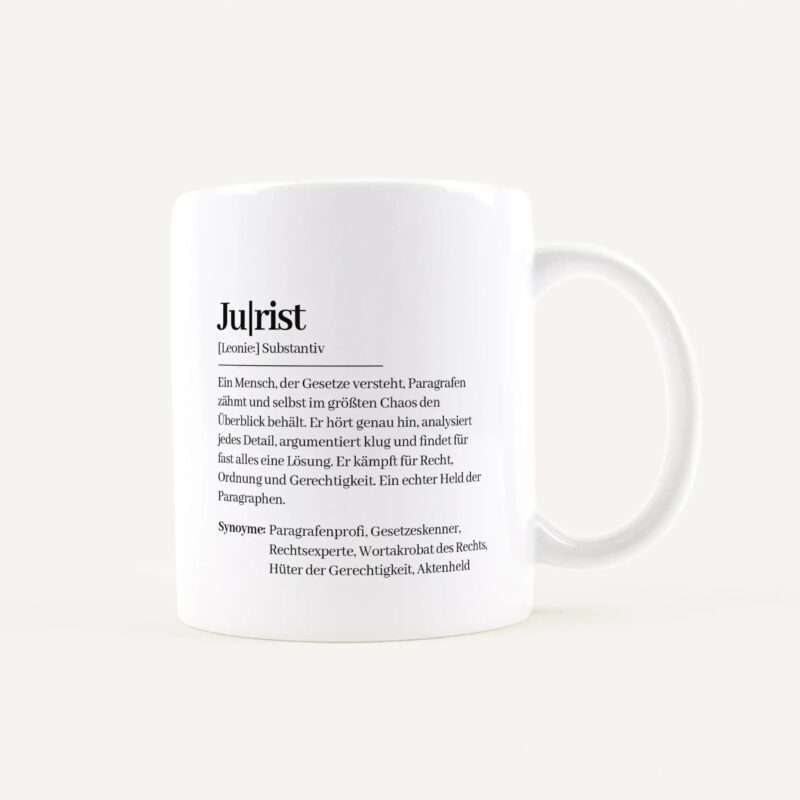 Bild von   tasse definition jurist weissjpg | Individuelle 🎁 persönliche 🎁 personalisierte Geschenke bedruckt ▪ bestickt ▪ graviert