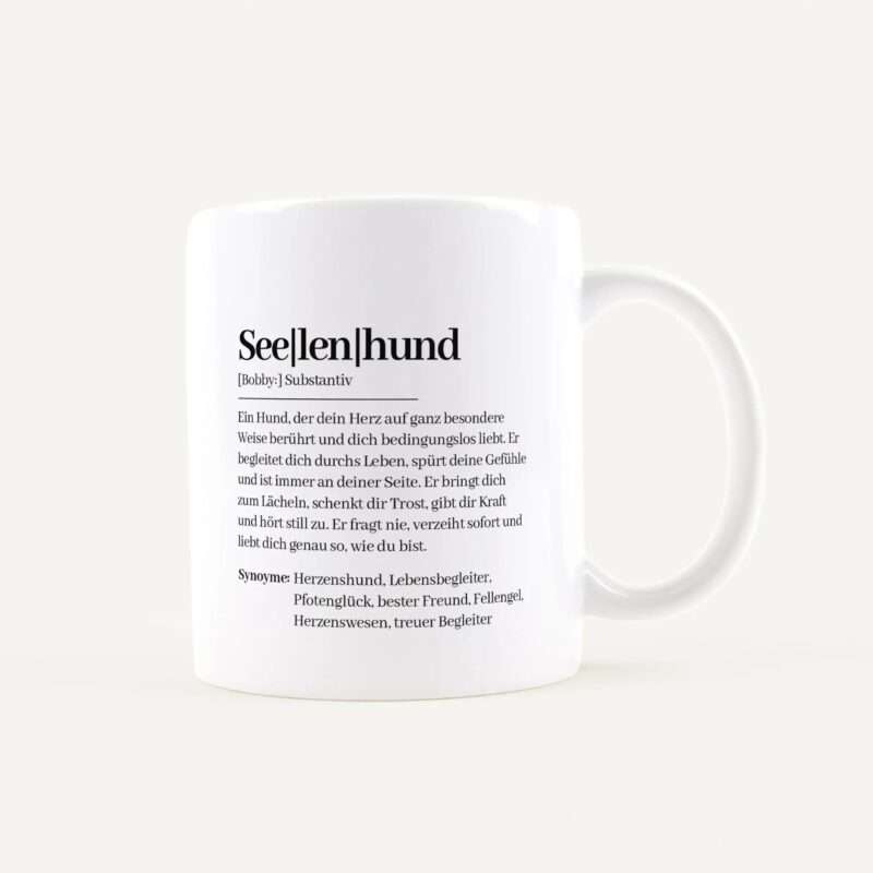 Tasse Definition Seelenhund Weiß / Weiß