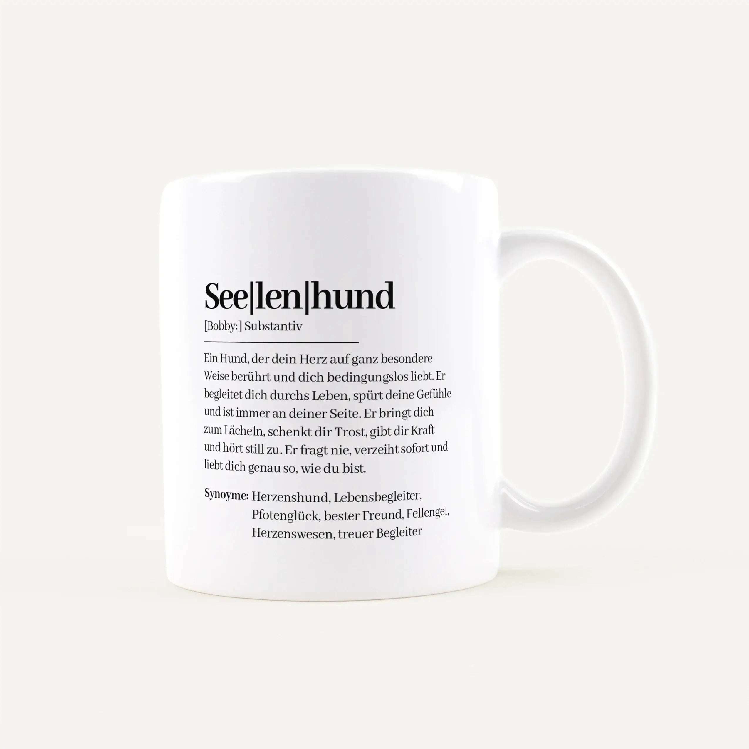 Tasse Definition Seelenhund Weiß / Weiß