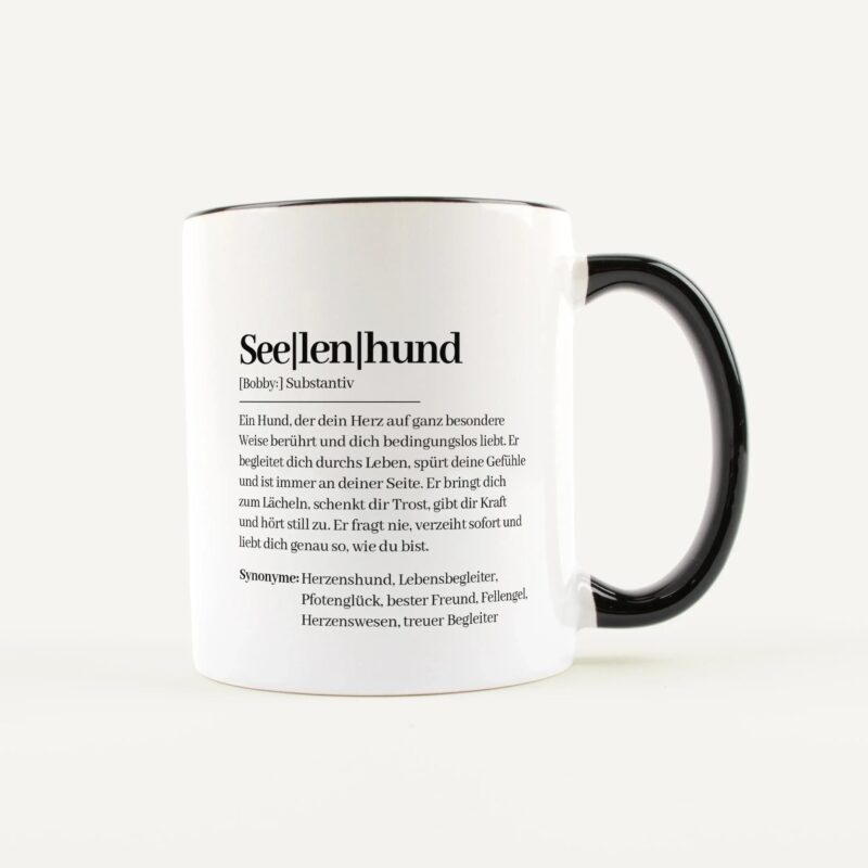 Bild von   tasse definition seelenhund wejpg | Individuelle 🎁 persönliche 🎁 personalisierte Geschenke bedruckt ▪ bestickt ▪ graviert