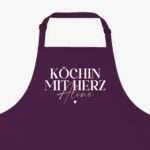 Bild von   kochschuerze koechin mit herzjpg | Individuelle 🎁 persönliche 🎁 personalisierte Geschenke bedruckt ▪ bestickt ▪ graviert