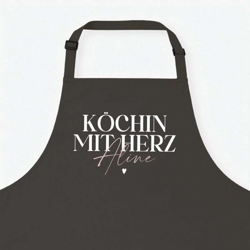 Bild von   kochschuerze koechin mit herzjpg | Individuelle 🎁 persönliche 🎁 personalisierte Geschenke bedruckt ▪ bestickt ▪ graviert
