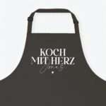 Bild von   kochschuerze koch mit herz dunjpg | Individuelle 🎁 persönliche 🎁 personalisierte Geschenke bedruckt ▪ bestickt ▪ graviert