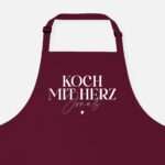 Bild von   kochschuerze koch mit herz burjpg | Individuelle 🎁 persönliche 🎁 personalisierte Geschenke bedruckt ▪ bestickt ▪ graviert