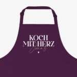 Bild von   kochschuerze koch mit herz aubjpg | Individuelle 🎁 persönliche 🎁 personalisierte Geschenke bedruckt ▪ bestickt ▪ graviert