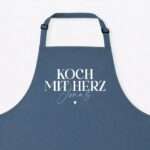 Bild von   kochschuerze koch mit herz stajpg | Individuelle 🎁 persönliche 🎁 personalisierte Geschenke bedruckt ▪ bestickt ▪ graviert