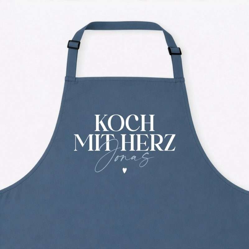 Bild von   kochschuerze koch mit herz stajpg | Individuelle 🎁 persönliche 🎁 personalisierte Geschenke bedruckt ▪ bestickt ▪ graviert