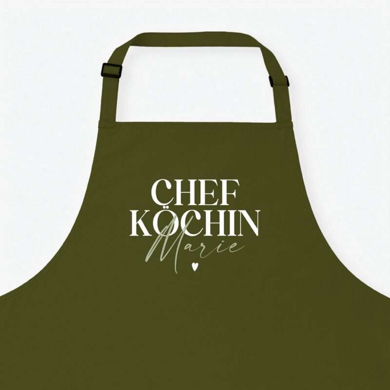 Bild von   kochschuerze chefkoechin olivejpg | Individuelle 🎁 persönliche 🎁 personalisierte Geschenke bedruckt ▪ bestickt ▪ graviert