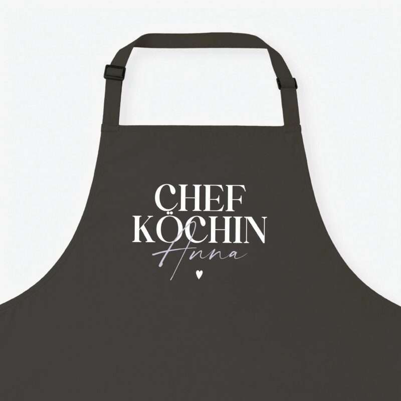 Bild von   kochschuerze chefkoechin dunkejpg | Individuelle 🎁 persönliche 🎁 personalisierte Geschenke bedruckt ▪ bestickt ▪ graviert