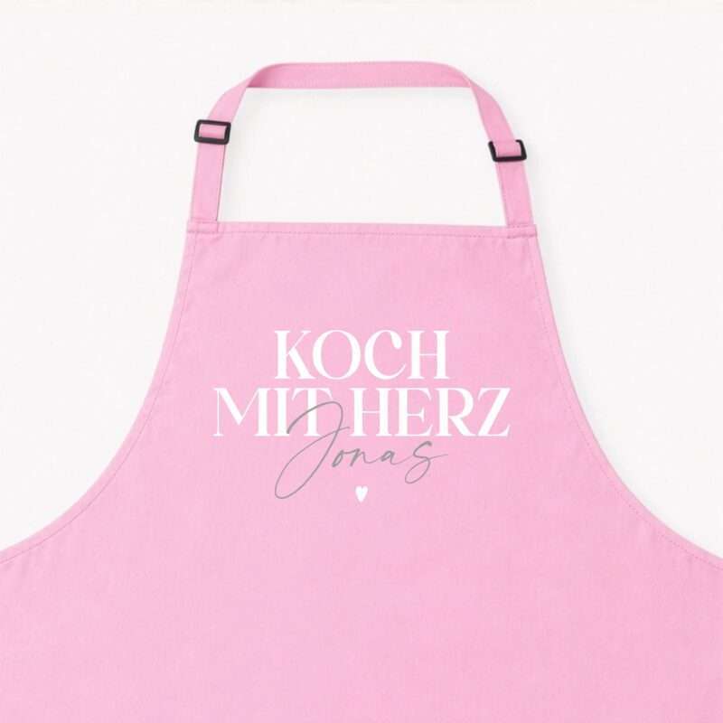 Bild von   kochschuerze koch mit herz rosjpg | Individuelle 🎁 persönliche 🎁 personalisierte Geschenke bedruckt ▪ bestickt ▪ graviert
