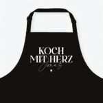Bild von   kochschuerze koch mit herz schjpg | Individuelle 🎁 persönliche 🎁 personalisierte Geschenke bedruckt ▪ bestickt ▪ graviert