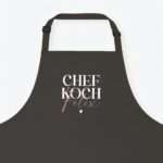 Bild von   kochschuerze chefkoch dunkelgrjpg | Individuelle 🎁 persönliche 🎁 personalisierte Geschenke bedruckt ▪ bestickt ▪ graviert