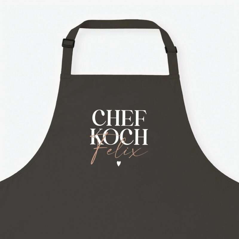 Bild von   kochschuerze chefkoch dunkelgrjpg | Individuelle 🎁 persönliche 🎁 personalisierte Geschenke bedruckt ▪ bestickt ▪ graviert