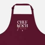 Bild von   kochschuerze chefkoch burgundejpg | Individuelle 🎁 persönliche 🎁 personalisierte Geschenke bedruckt ▪ bestickt ▪ graviert