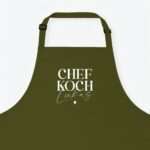 Bild von   kochschuerze chefkoch olivejpg | Individuelle 🎁 persönliche 🎁 personalisierte Geschenke bedruckt ▪ bestickt ▪ graviert