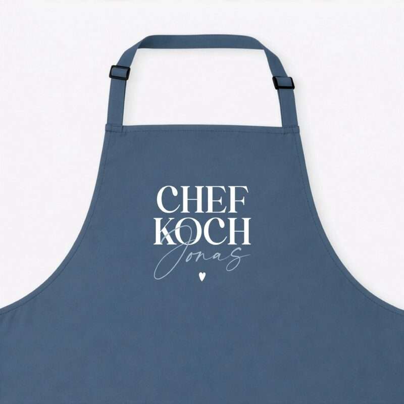 Bild von   kochschuerze chefkoch stahlblajpg | Individuelle 🎁 persönliche 🎁 personalisierte Geschenke bedruckt ▪ bestickt ▪ graviert