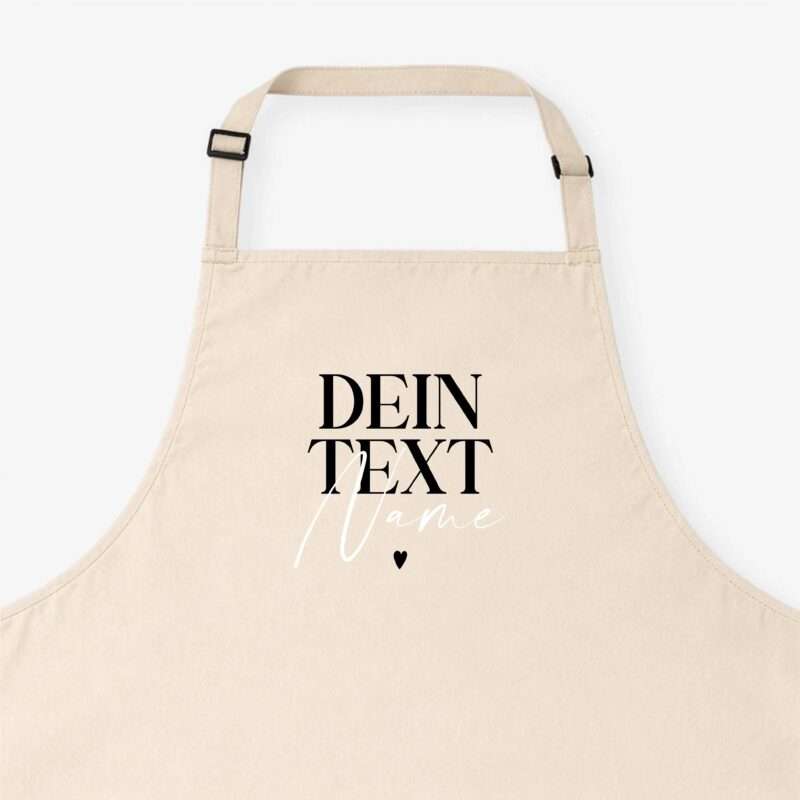 Bild von   kochschuerze dein text beigejpg | Individuelle 🎁 persönliche 🎁 personalisierte Geschenke bedruckt ▪ bestickt ▪ graviert