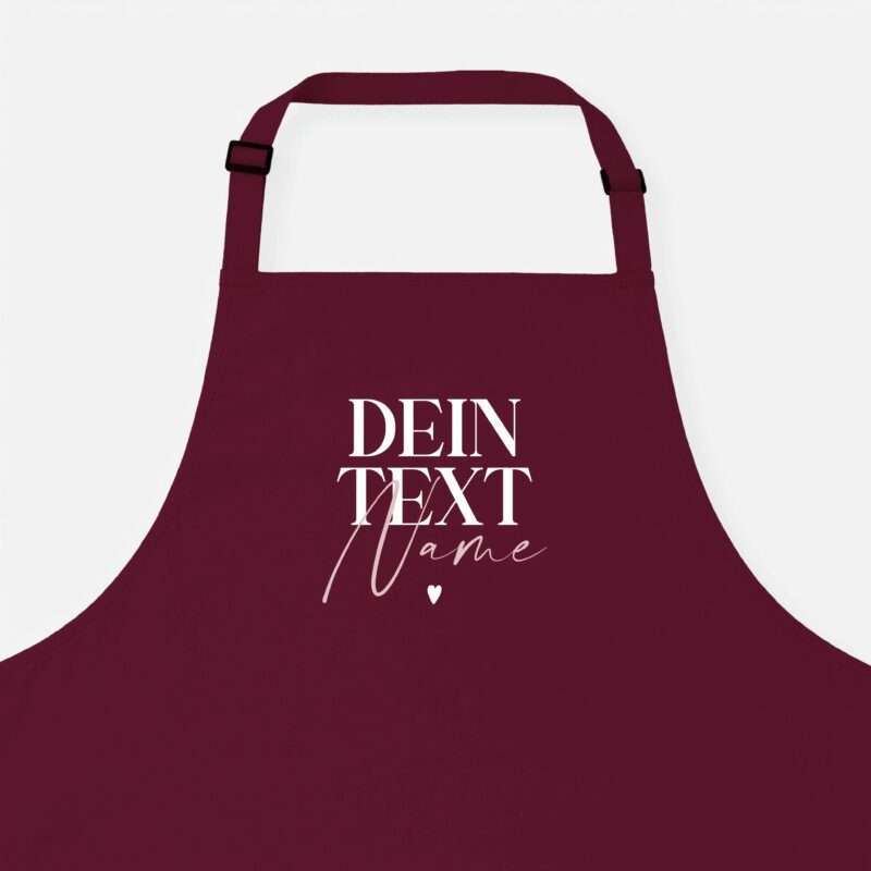 Bild von   kochschuerze dein text burgundjpg | Individuelle 🎁 persönliche 🎁 personalisierte Geschenke bedruckt ▪ bestickt ▪ graviert