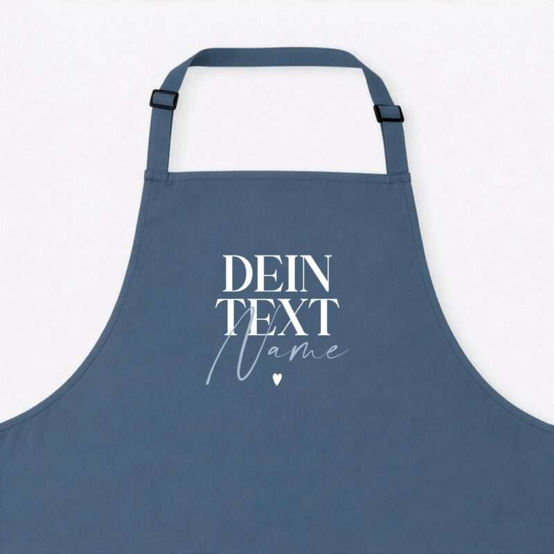 Bild von   kochschuerze dein text stahlbljpg | Individuelle 🎁 persönliche 🎁 personalisierte Geschenke bedruckt ▪ bestickt ▪ graviert