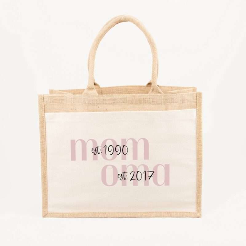Bild von   jutetasche mom oma groesse ljpg | Individuelle 🎁 persönliche 🎁 personalisierte Geschenke bedruckt ▪ bestickt ▪ graviert