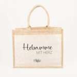 Bild von   jutetasche hebamme mit herz grjpg | Individuelle 🎁 persönliche 🎁 personalisierte Geschenke bedruckt ▪ bestickt ▪ graviert