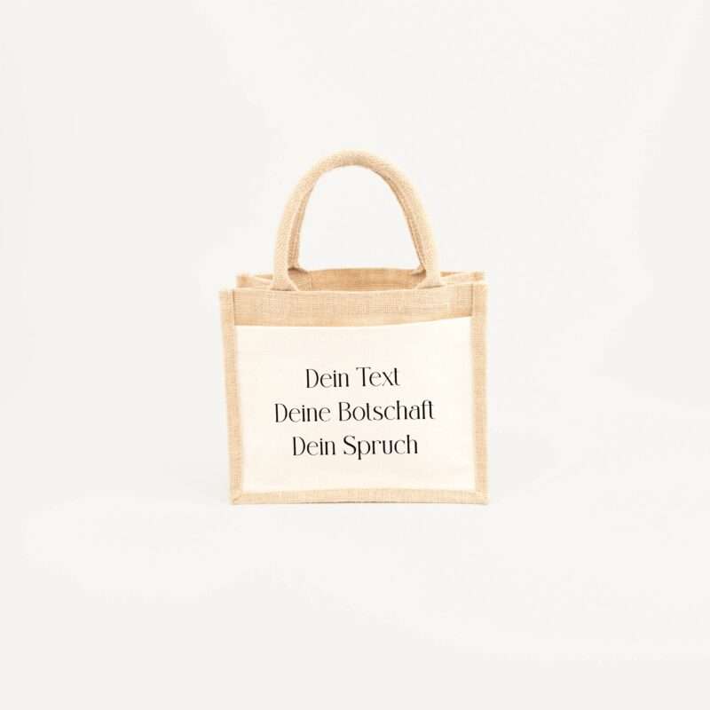 Bild von   jutetasche eigener spruch groejpg | Individuelle 🎁 persönliche 🎁 personalisierte Geschenke bedruckt ▪ bestickt ▪ graviert