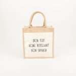 Bild von   jutetasche eigener spruch groejpg | Individuelle 🎁 persönliche 🎁 personalisierte Geschenke bedruckt ▪ bestickt ▪ graviert