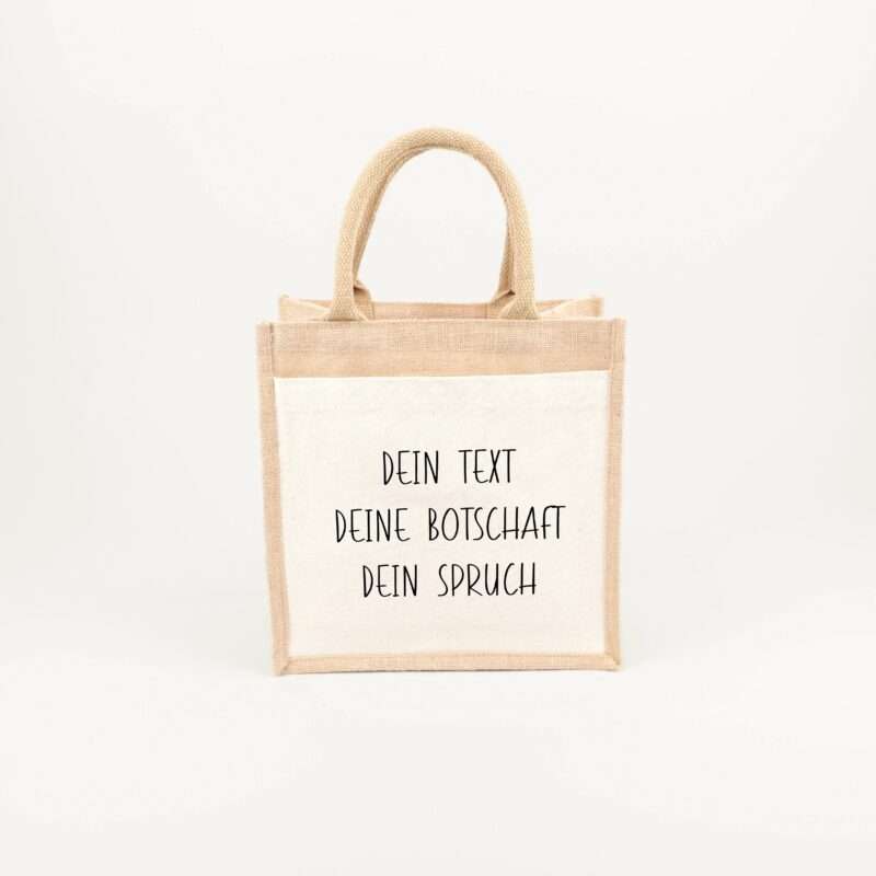 Bild von   jutetasche eigener spruch groejpg | Individuelle 🎁 persönliche 🎁 personalisierte Geschenke bedruckt ▪ bestickt ▪ graviert