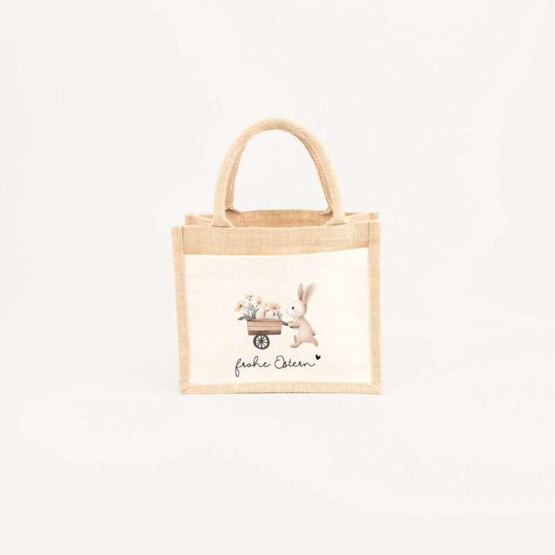 Bild von   jutetasche frohe ostern groessjpg | Individuelle 🎁 persönliche 🎁 personalisierte Geschenke bedruckt ▪ bestickt ▪ graviert