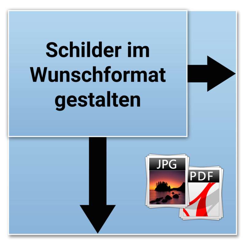 Schild Freestyle - Freie Größenauswahl - Schilder drucken im Wunschformat