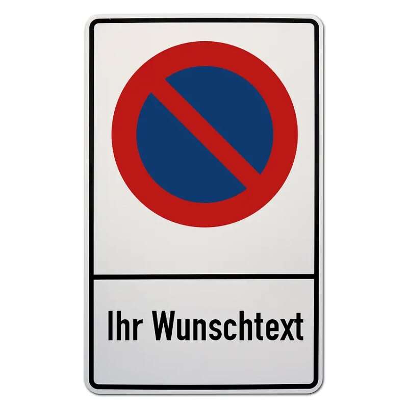 Bild von   parkverbotsschild mit wunschtejpg | Individuelle 🎁 persönliche 🎁 personalisierte Geschenke bedruckt ▪ bestickt ▪ graviert