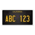 Bild von   us plate california mit wunschjpg | Individuelle 🎁 persönliche 🎁 personalisierte Geschenke bedruckt ▪ bestickt ▪ graviert