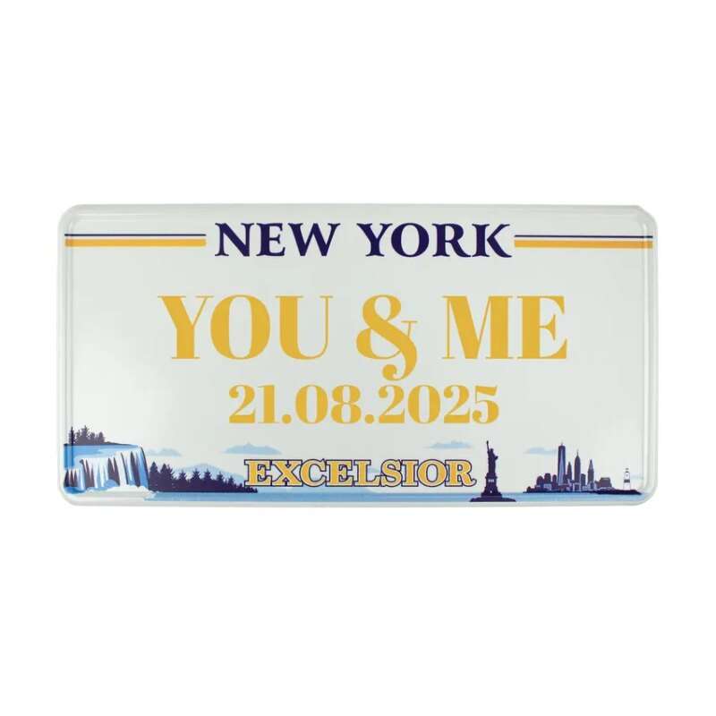Bild von   new york plate excelsiorjpg | Individuelle 🎁 persönliche 🎁 personalisierte Geschenke bedruckt ▪ bestickt ▪ graviert