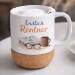 Bild von   design keramiktasse mit korkjpg | Individuelle 🎁 persönliche 🎁 personalisierte Geschenke bedruckt ▪ bestickt ▪ graviert