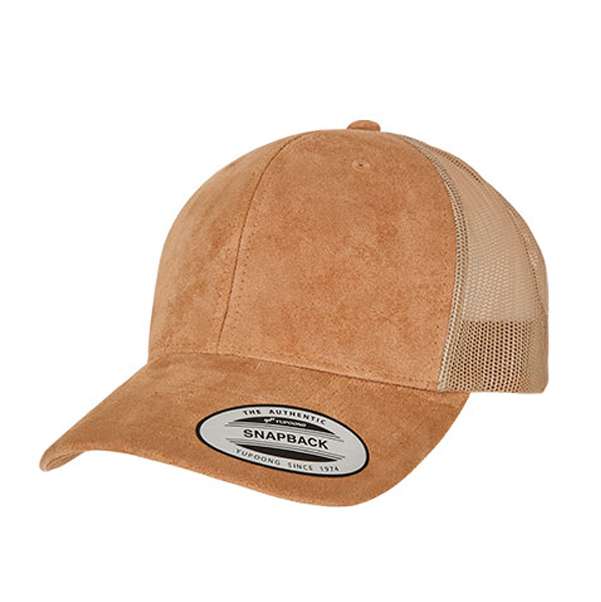 Suede Leather Trucker Cap