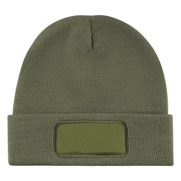 Strickmütze mit Patch