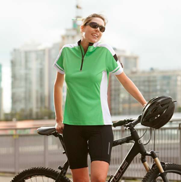 Frauen Rad Trikot Half Zip