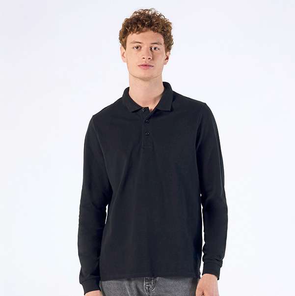 Langarm Poloshirt