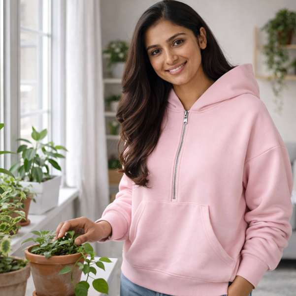 Damen Halbzip Hoodie