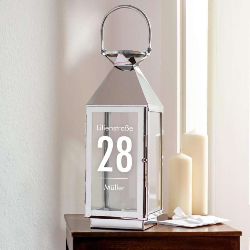 Bild von   personalisierte silber laternejpg | Individuelle 🎁 persönliche 🎁 personalisierte Geschenke bedruckt ▪ bestickt ▪ graviert