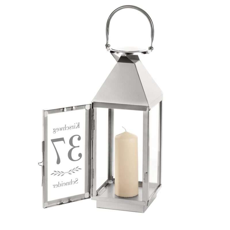 Bild von   personalisierte silber laternejpg | Individuelle 🎁 persönliche 🎁 personalisierte Geschenke bedruckt ▪ bestickt ▪ graviert