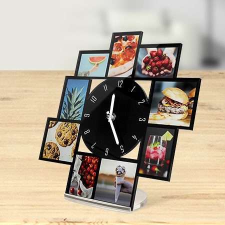 Bild von   bilderrahmenuhr mehrbild fojpg | Individuelle 🎁 persönliche 🎁 personalisierte Geschenke bedruckt ▪ bestickt ▪ graviert