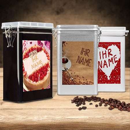Bild von   kaffeedose mit namenjpg | Individuelle 🎁 persönliche 🎁 personalisierte Geschenke bedruckt ▪ bestickt ▪ graviert