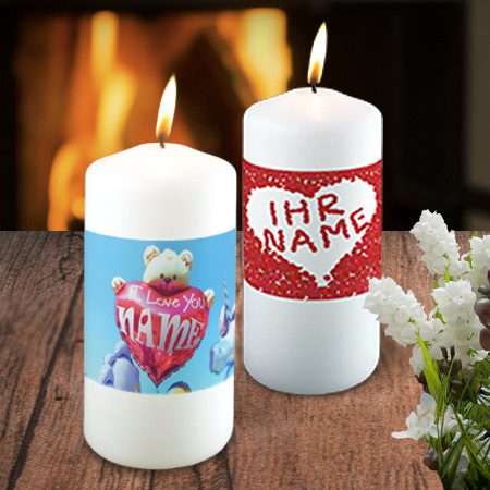 Bild von   kerze mit namenjpg | Individuelle 🎁 persönliche 🎁 personalisierte Geschenke bedruckt ▪ bestickt ▪ graviert